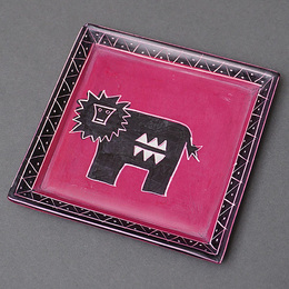 ソープストーン　角　飾り皿　Mサイズ　No.56