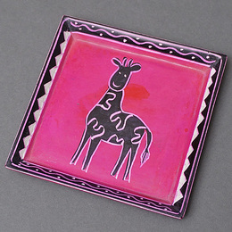 ソープストーン　角　飾り皿　Mサイズ　No.57