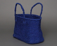 ケニア　サイザルバッグ　ワイド M　(ブルー)