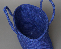 ケニア　サイザルバッグ　ワイド M　(ブルー)