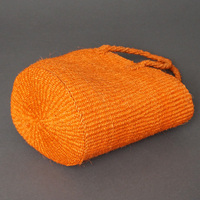 ケニア　サイザルバッグ　6インチ　(オレンジ)