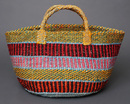 ケニア　サイザルバッグ　ミックスカラー　12インチ　No.2