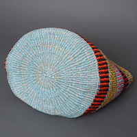 ケニア　サイザルバッグ　ミックスカラー　12インチ　No.2