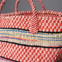 ケニア　サイザルバッグ　ミックスカラー　12インチ　No.4