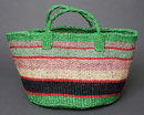 ケニア　サイザルバッグ　ミックスカラー　12インチ　No.5