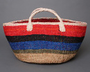 ケニア　サイザルバッグ　ミックスカラー　12インチ　No.8