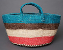 ケニア　サイザルバッグ　ミックスカラー　12インチ　No.10