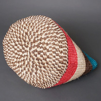 ケニア　サイザルバッグ　ミックスカラー　12インチ　No.10