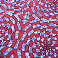 (マリ)　アフリカンワックス　シャツ　半袖　Lサイズ No.6