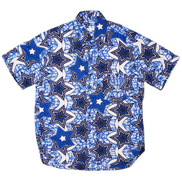 (マリ)　アフリカンワックス　シャツ　半袖　Lサイズ No.7