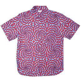 (マリ)　アフリカンワックス　シャツ　半袖　Lサイズ No.6