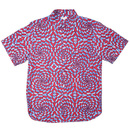 (マリ)　アフリカンワックス　シャツ　半袖　Lサイズ No.6