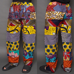 ブルキナファソ　パッチワーク　バイファルパンツ　No.11