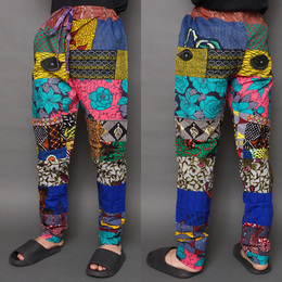 ブルキナファソ　パッチワーク　バイファルパンツ　No.15