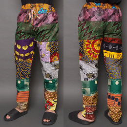 ブルキナファソ　パッチワーク　バイファルパンツ　No.23