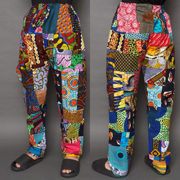 ブルキナファソ　パッチワーク　バイファルパンツ　No.26