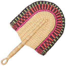 (ブルキナファソ)　エレファントグラス　カラーうちわ　No.21