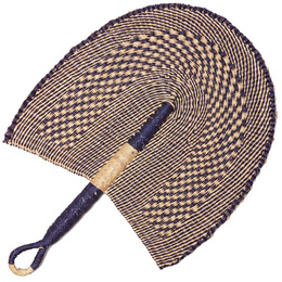 (ブルキナファソ)　エレファントグラス　カラーうちわ　No.28