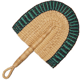 (ブルキナファソ)　エレファントグラス　カラーうちわ　No.29