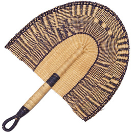 (ブルキナファソ)　エレファントグラス　カラーうちわ　No.30