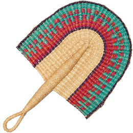 (ブルキナファソ)　エレファントグラス　カラーうちわ　No.32