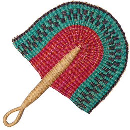 (ブルキナファソ)　エレファントグラス　カラーうちわ　No.33