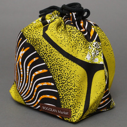 アフリカンワックス　ランチボックス巾着　No.27