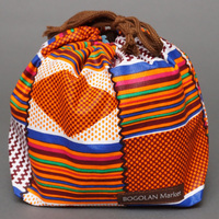 アフリカンワックス　ランチボックス巾着　No.28