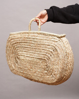 (モロッコ)　小判型マルシェバッグ　(L)　No.4