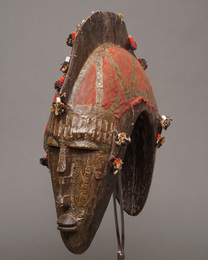 (マリ)　バンバラ族　両面マスク　No.402