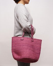 ケニア　サイザルバッグ　10インチ　(モーブピンク)