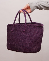 ケニア　サイザルバッグ　ワイド M　(パープル)