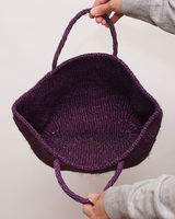 ケニア　サイザルバッグ　ワイド M　(パープル)