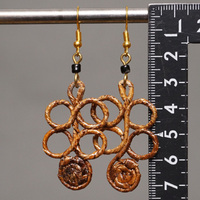 (ケニア)　　バナナファイバー　ピアス　No.600-85