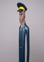 (コートジボワール)　コロン人形　特大　No.5　国際線パイロット