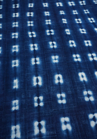 (ブルキナファソ)　藍染絞り　古布大判布　(LL)　No.65