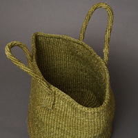 ケニア　サイザルバッグ　10インチ　(カーキ)