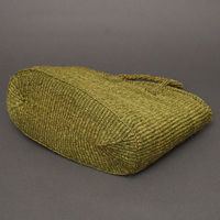 ケニア　サイザルバッグ　ワイド M　(カーキグリーン)