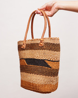 ケニア　サイザルバッグ　Mサイズ　伝統柄　No.12