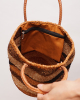 ケニア　サイザルバッグ　Mサイズ　伝統柄　No.13