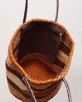 ケニア　サイザルバッグ　Mサイズ　伝統柄　No.15