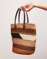 ケニア　サイザルバッグ　Mサイズ　伝統柄　No.16