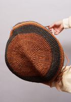 ケニア　バオバブショルダーバッグ　レザー巾着　No.2