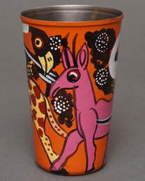 (タンザニア)　ティンガティンガ　ペン立て　No.7