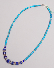 アンティーク　シェブロンビーズ　ネックレス　 No.211