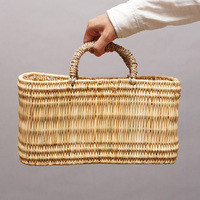 (モロッコ)　マルシェかごバッグ スクエア　(S)