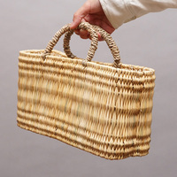 (モロッコ)　マルシェかごバッグ スクエア　(S)