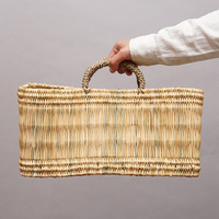 (モロッコ)　マルシェかごバッグ スクエア　(M)