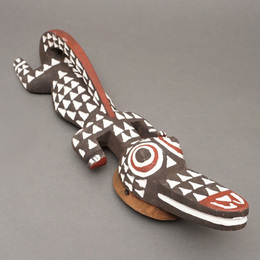 (ブルキナファソ)　ミニマスク　ワニ　No.19