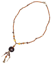 (ケニア)　真鍮&メビーズ　ネックレス　 No.238